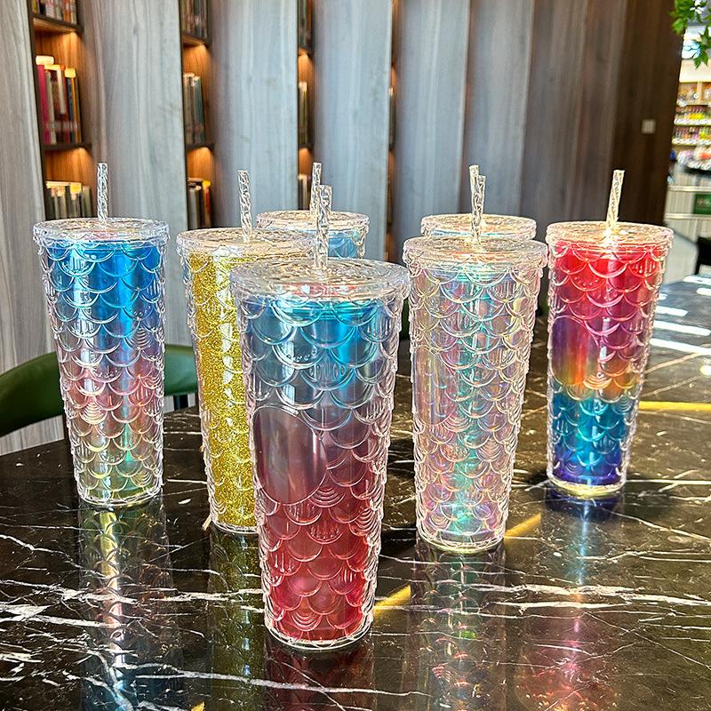 Mermaid Scale Double-Wall Tumblers - ₦4,000 (MOQ: 60pcs)