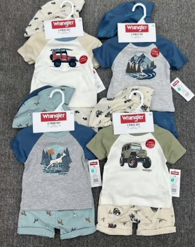 Wrangler Baby 3-Piece Set - ₦8,500 (MOQ: 12pcs)