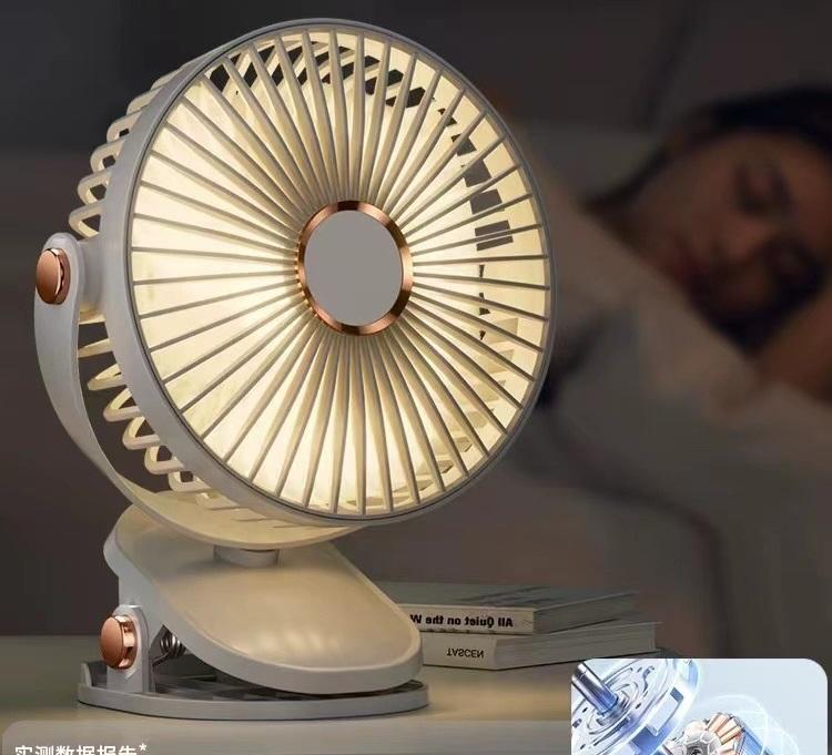 USB Rechargeable 6inch Fan with light-30pcs